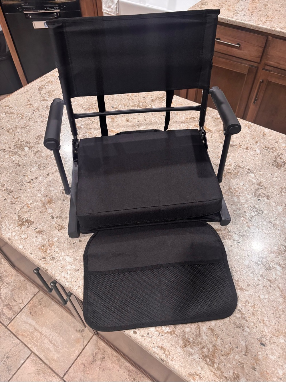 2 New Heavy-Duty Portable Stadium Bleacher Seats with Backs & Armrests